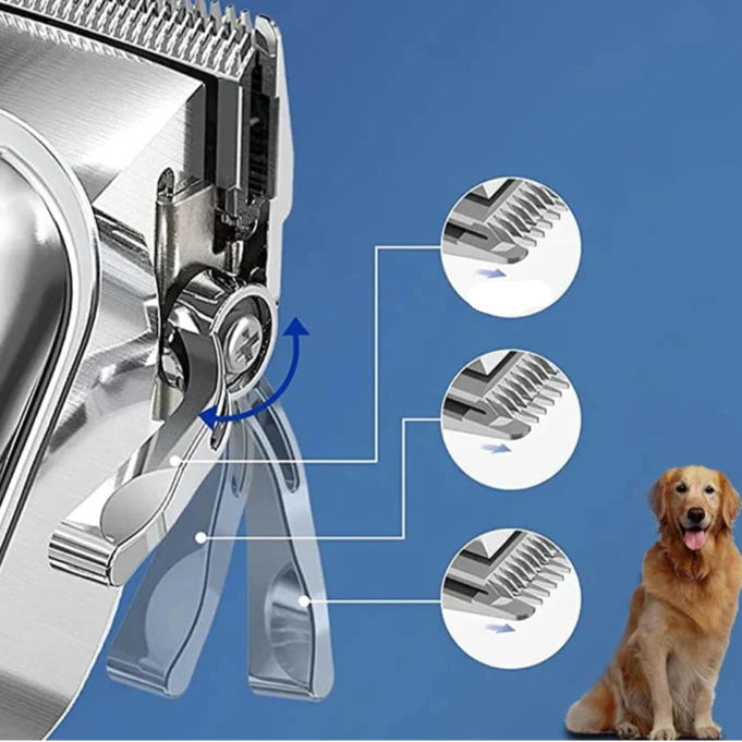 Electric dog clipper for long hair — For complete grooming