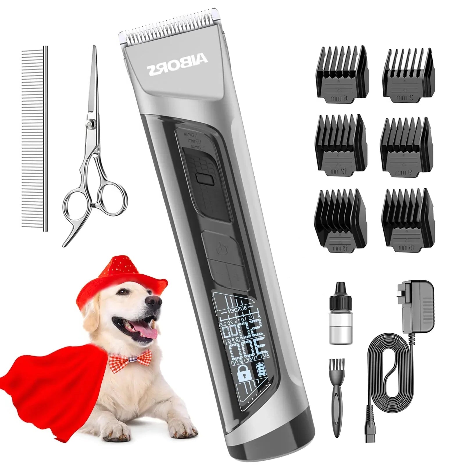 Professional dog clipper — Titanium blades & quiet motor